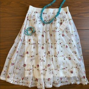 Forever 21 Tulle Rose Skirt